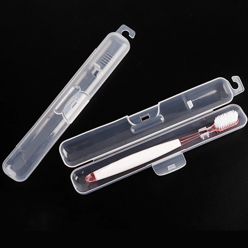 Transparent Toothbrush Storage Box Bathroom Supplies Plastic  Travel Portable Toothbrush Holdex Durable Practical Container