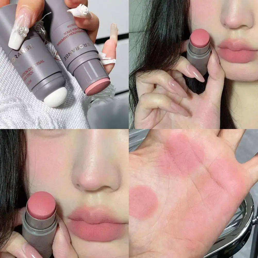 Double-ended Blush Stick Sponge Facial Blush Waterproof Face Blusher Brightening Korean Shadow Cheek Tint Cosmetics Contour M7Z8