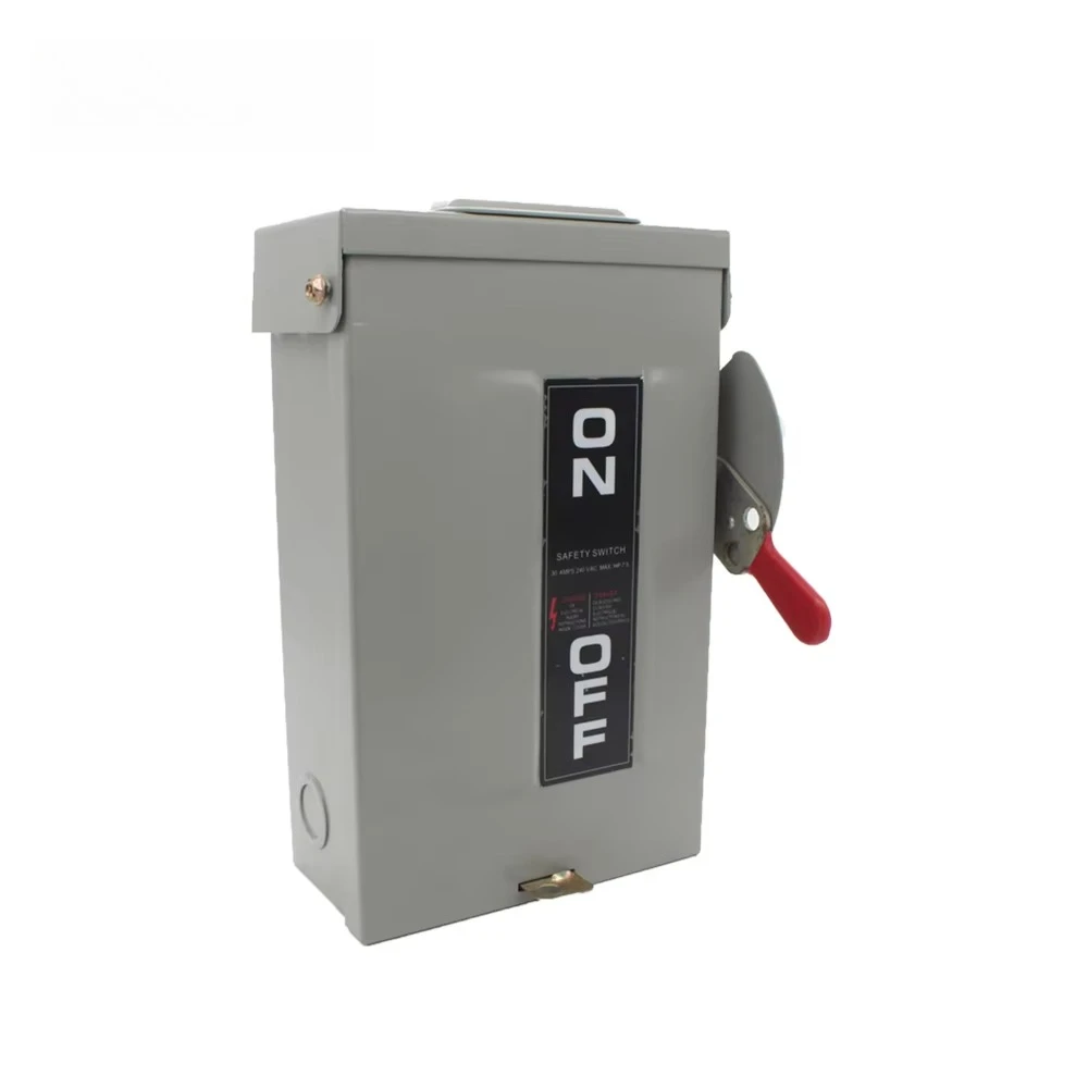 30 Amp 220VAC / 380VAC 3P Safety Switch Fusable Manual Disconnect Switch Outdoor