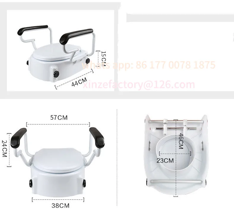 Customizable  Foldable Toilet Heightening Pad Toilet Elderly Safety Toilet Handrail