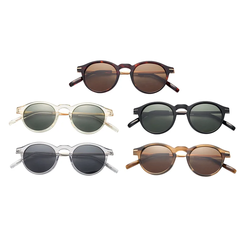 High Quality Fashionable Shades Custom Acetate Polarized Sunglasses Frame Unisex Optical Half Titanium