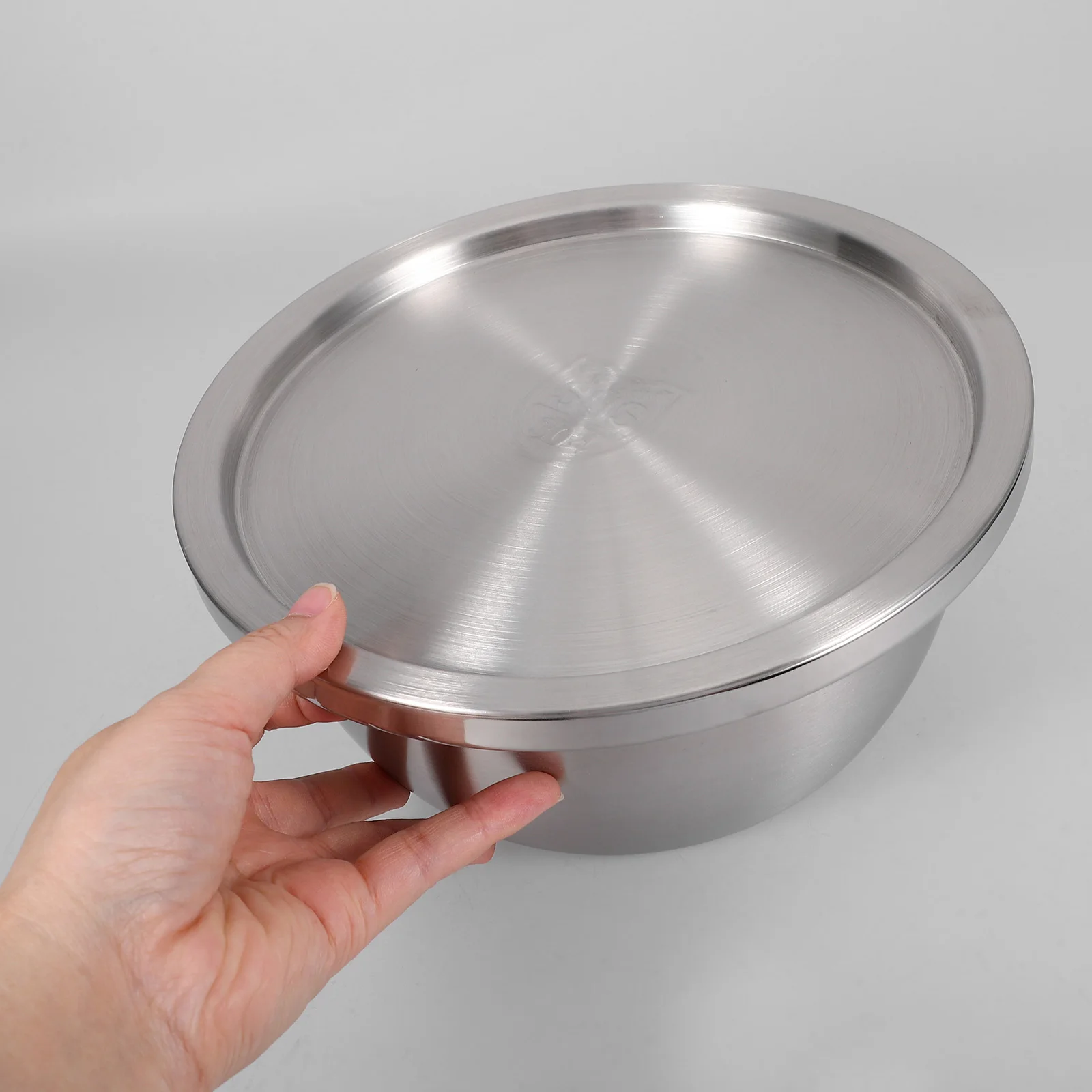 

Thickened Stainless Steel Vegatable Basin Fine Wire Drawn Surface Non Scratch Kitchen Bowl for Washing Rinsing Draining Food
