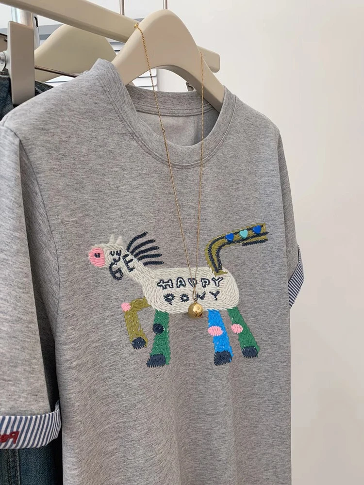 Modny, gruby, rozpuszczalny w wodzie, chłodzący, kreskówkowy T-shirt męski, uniwersalny, letni, trendy, piękny...