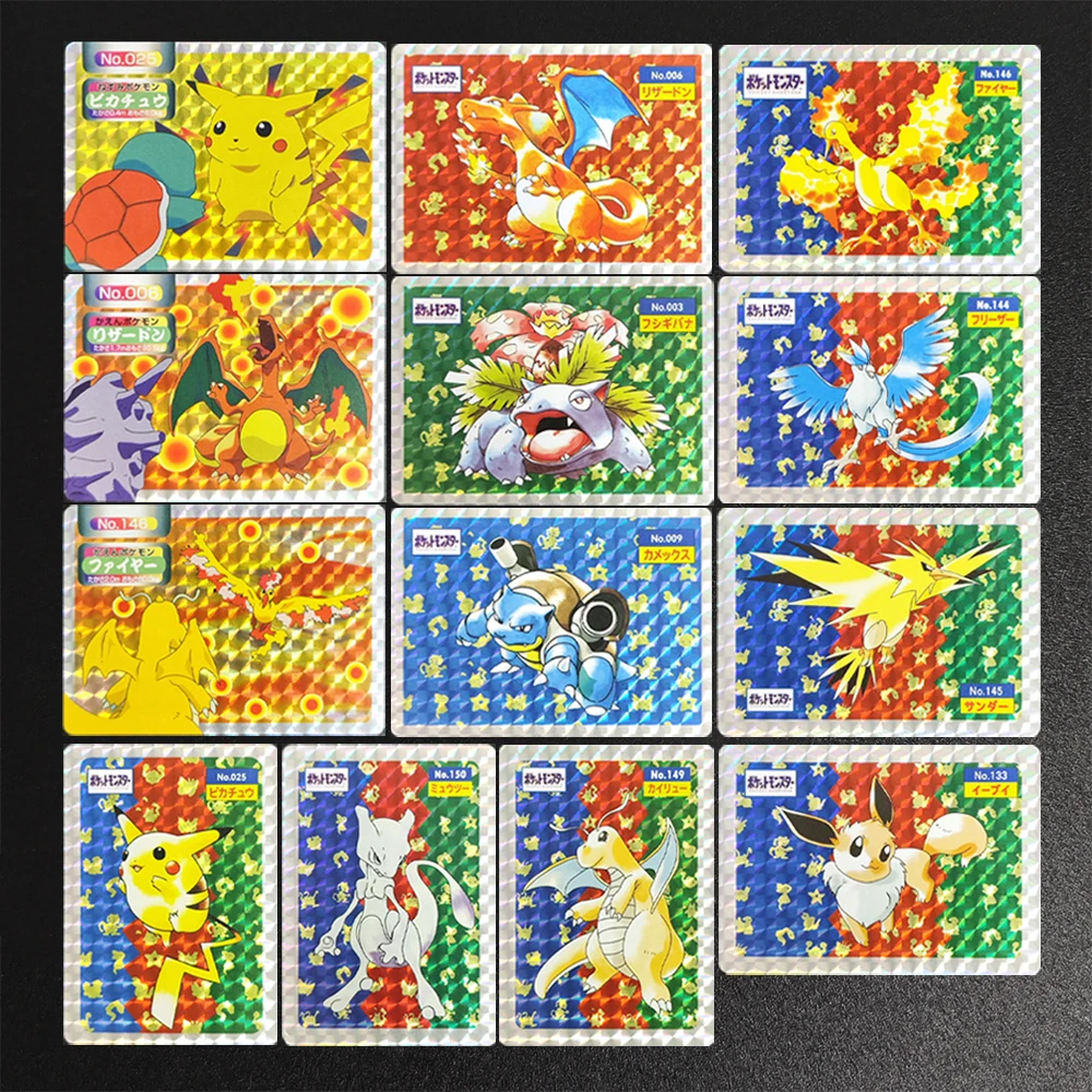 DIY PTCG 포켓 몬스터 일본어 Venusaur Charizard Blastoise Eevee Pikachu Dragonite Moltres Zapdos 취미 컬렉션 카드 장난감