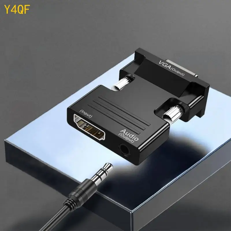

Y4QF VGA в HDMI-совместимый адаптер-конвертер 1080p-совместимый с с VGA Adapter для PC Laptop HDTV Movie Projector