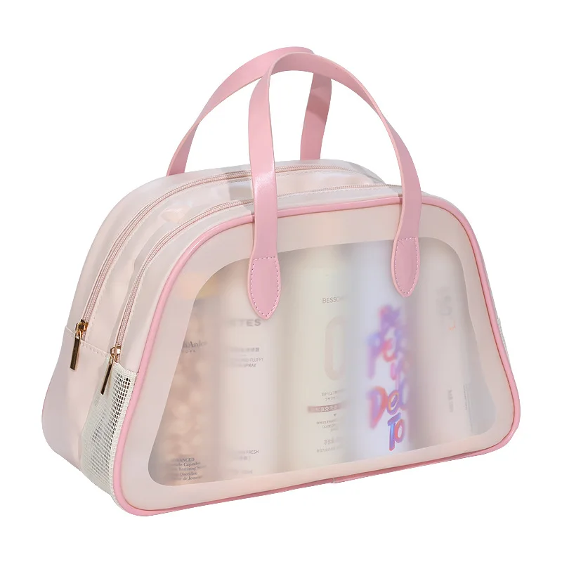 Dry and Wet Separation Makeup Bag with Large Capacity, Portable and Waterproof Cosmetic Bag