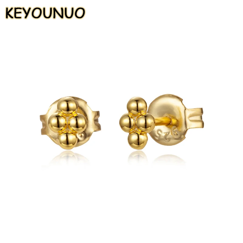 

KEYOUNUO Gold Plated Cross Stud Earrings For Women Simple Smooth Earrings Fashion Women's 2023 Party Wedding Jewelry Wholesale