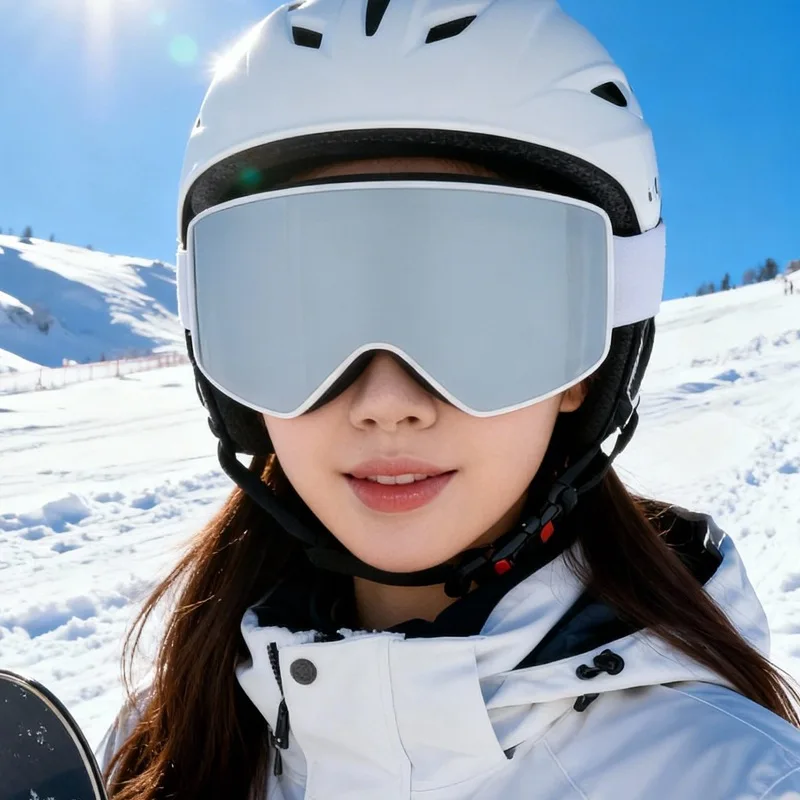 

New ski goggles for men and women, high-definition double-layer anti fog goggles, suitable for wearing myopia glasses, outdoor