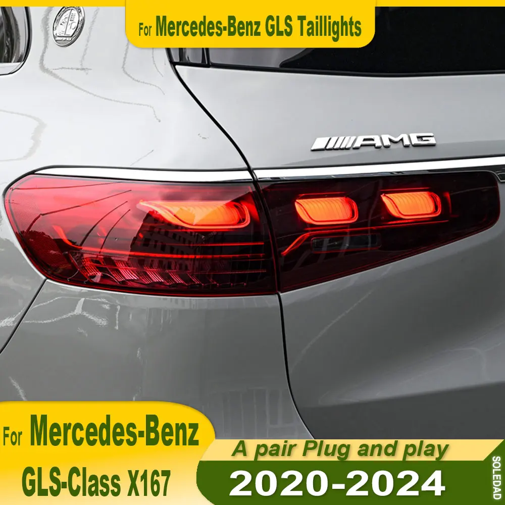 

Car Tail light For Benz GLS Tail light X167 2020 2021 2022 2023 2024 LED Projector Tail Lamp Daytime Running Light Accessories