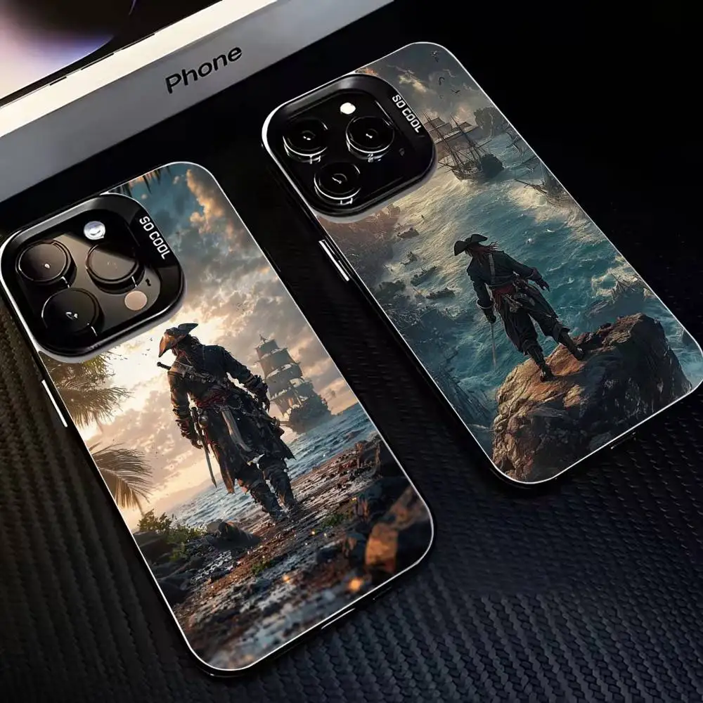 

Lonely Pirate Phone Case For iPhone 16,15,14,13,12,11,Mini,Pro,MAX Black Matte Shockproof Cover