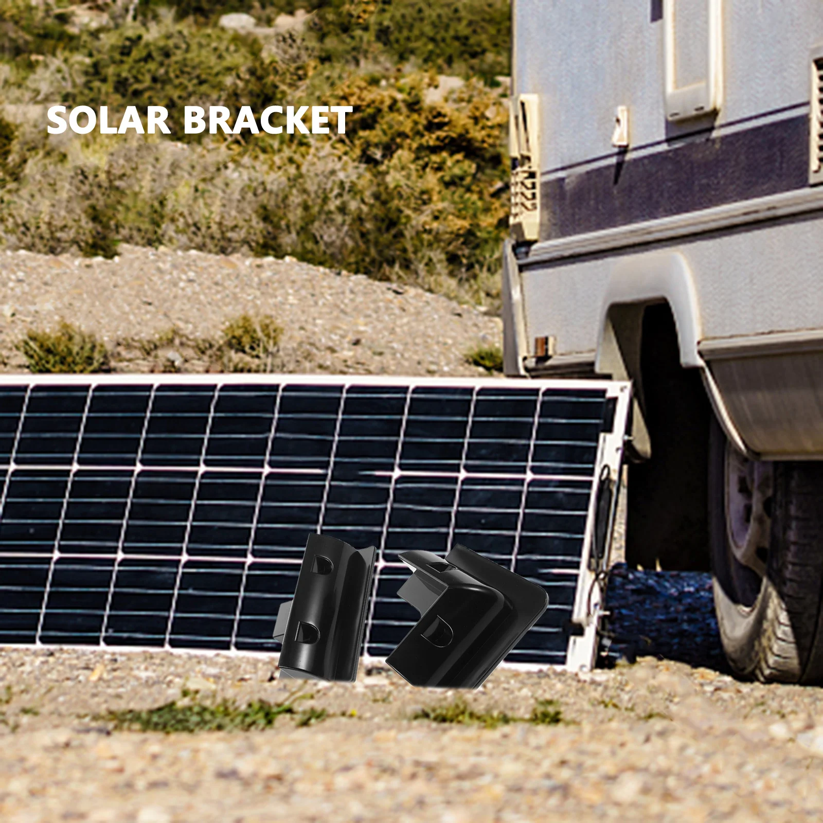 

1Set Solar Panel Brackets Mounting Kit Heavy Duty Plastic Solar Roof Mount for Rv Boat Flat Roof Secure Fastening System