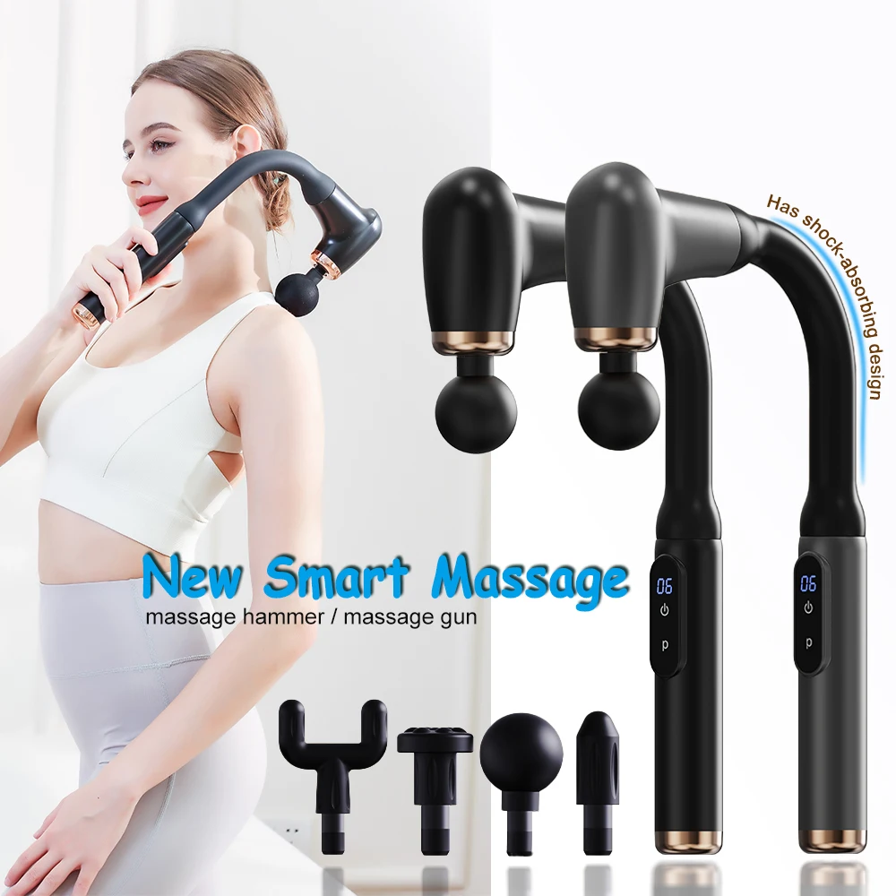 New Smart Fascia Gun All-round Electric Massager Massage Hammer Electric Massage Gun Home Handheld Hammer Back Artifact