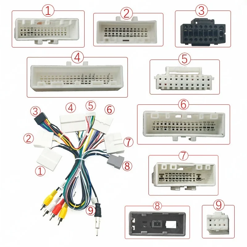 Car Android Harness Adapter CAN Bus Decoder Plug to 24 Pin ACM Head Unit Connector Cable Nissan Teana XV 2011