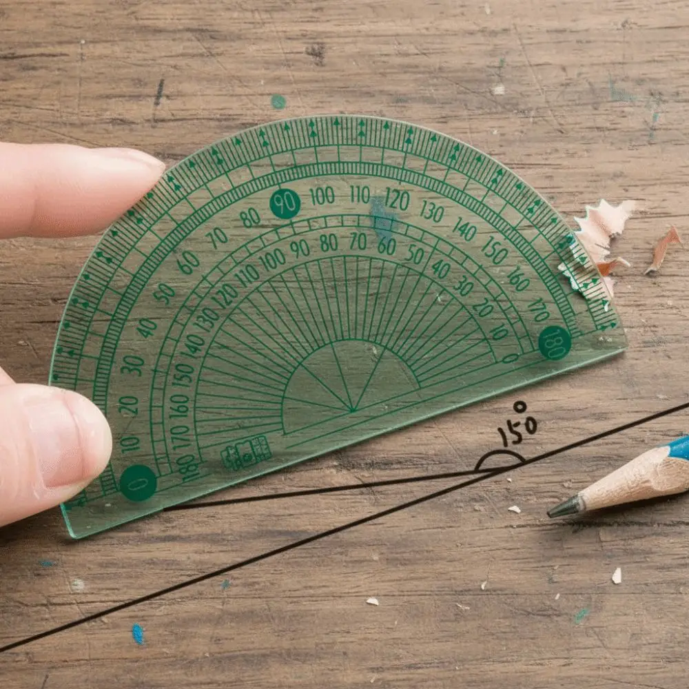 8Pcs/Set Multifunctional Math Geometry Set Metal Box Triangle Ruler Drawing Tools Set Swing Arm Protractor Measuring Ruler