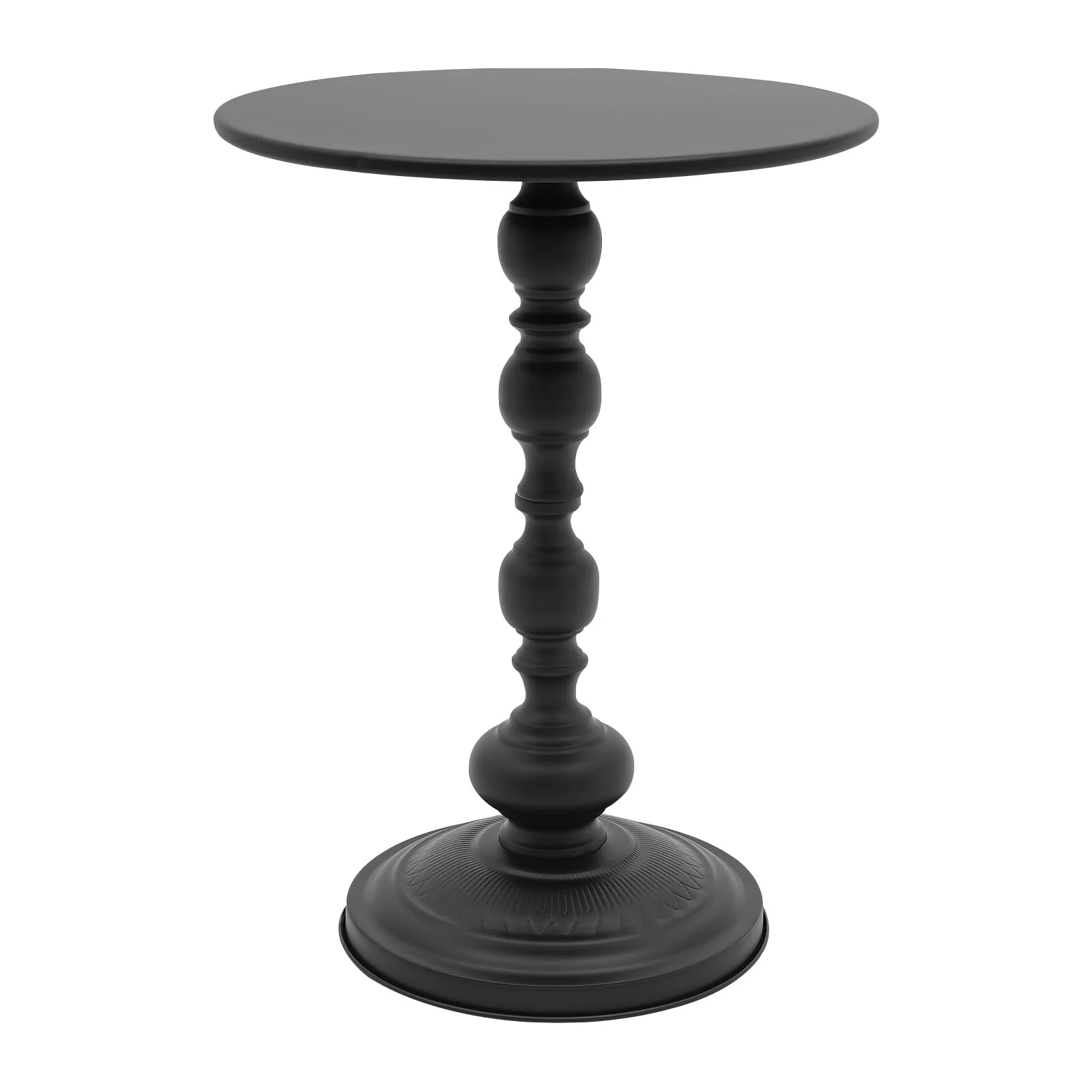 Café TablesTable auxiliar redonda retro en acero al carbono, perfecta para sala de estar, bar o sofá, espacio de salón