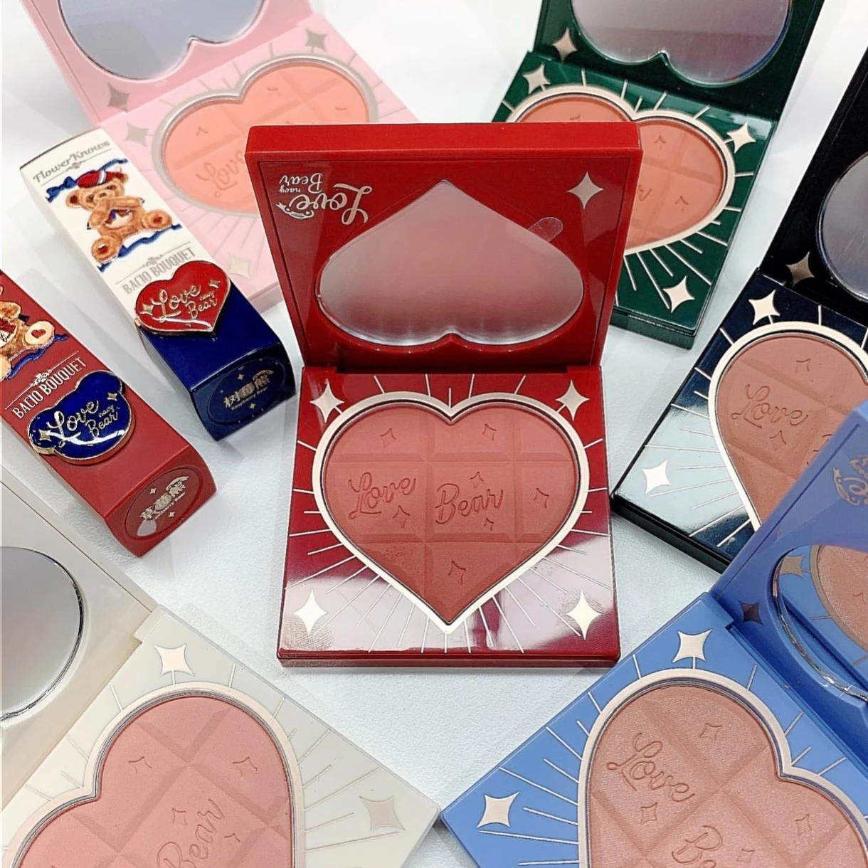

Flower Knows Teddy Bear Blush Nine-Color Chocolate Limited Edition Eyeshadow