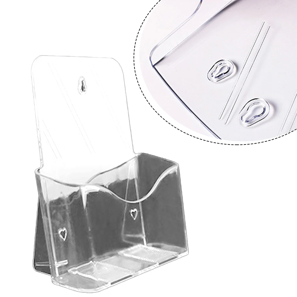 1pc Clear Display Stand Acrylic Brochure Holder 4x9 Inches Slant Back Design Clear Display Stand