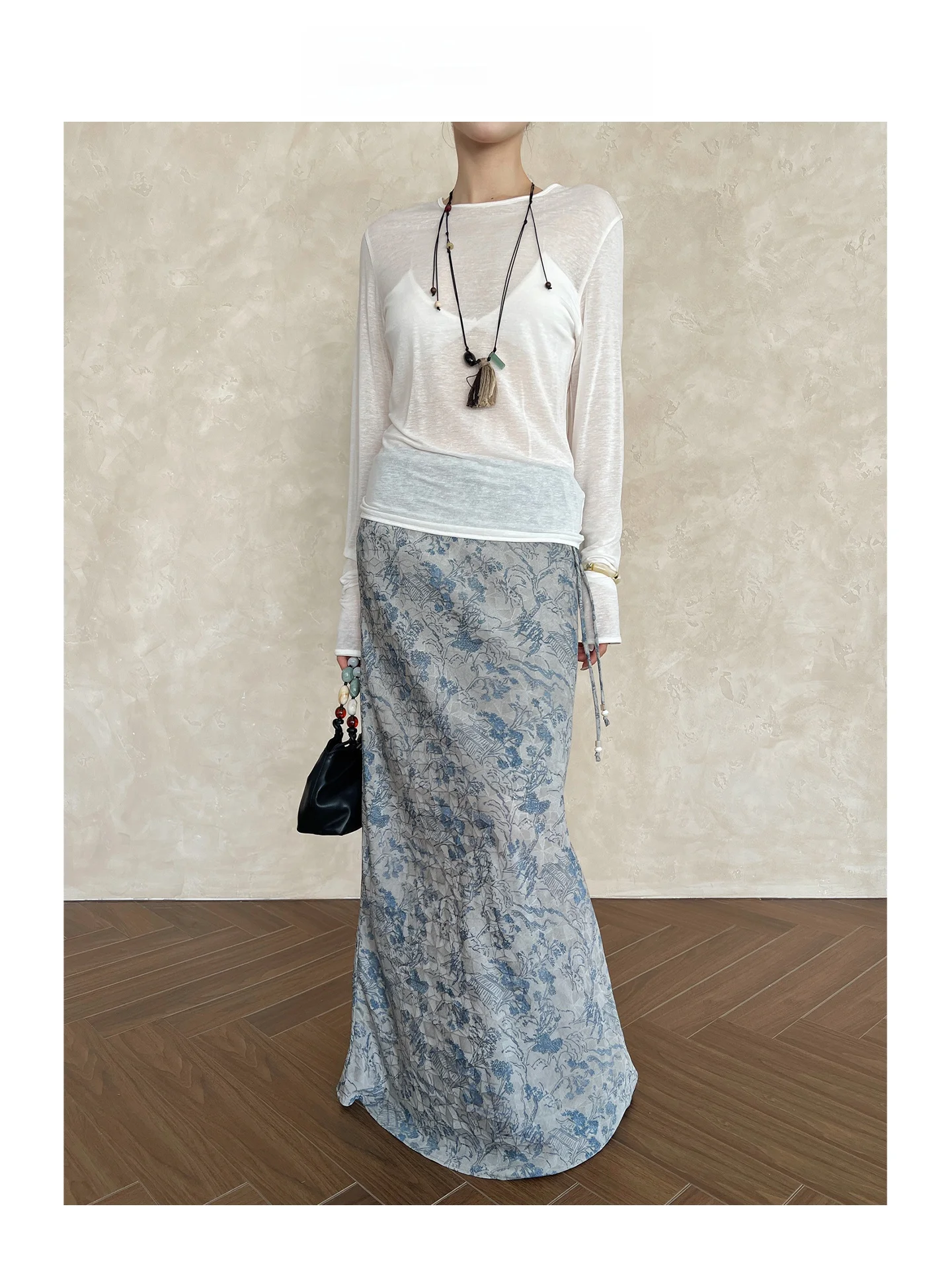 

Юбка-полусолнце с художественным принтом и поясом, женская, для офиса, стройнящая, с эффектом «рыбий хвост», летняя, из полиэстера, с принтом, А-силуэт