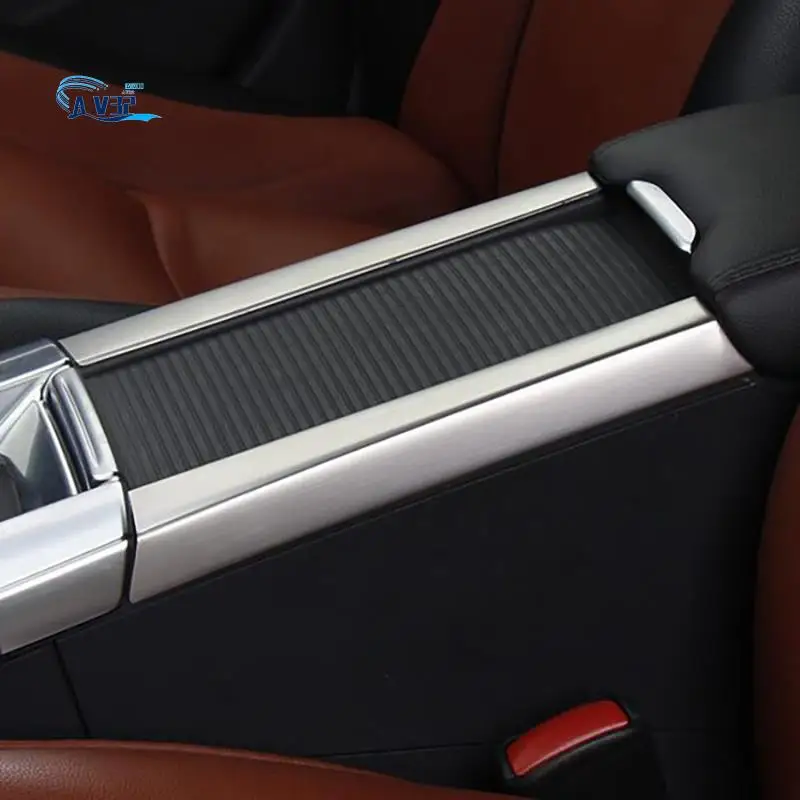 

AV32-Chrome Cup Holder Armrest Box Center Console Cover Trim Frame Panel For Volvo XC60 S60 2010 2011 2012 2013 2014 2015