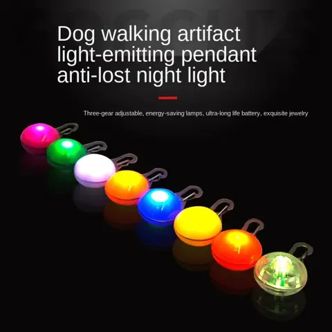 LED Dog Collar Light, Glow in The Dark Reflective Strip, Anti-Lost Night Safety Pendant for Pets Cat Christmas Gift