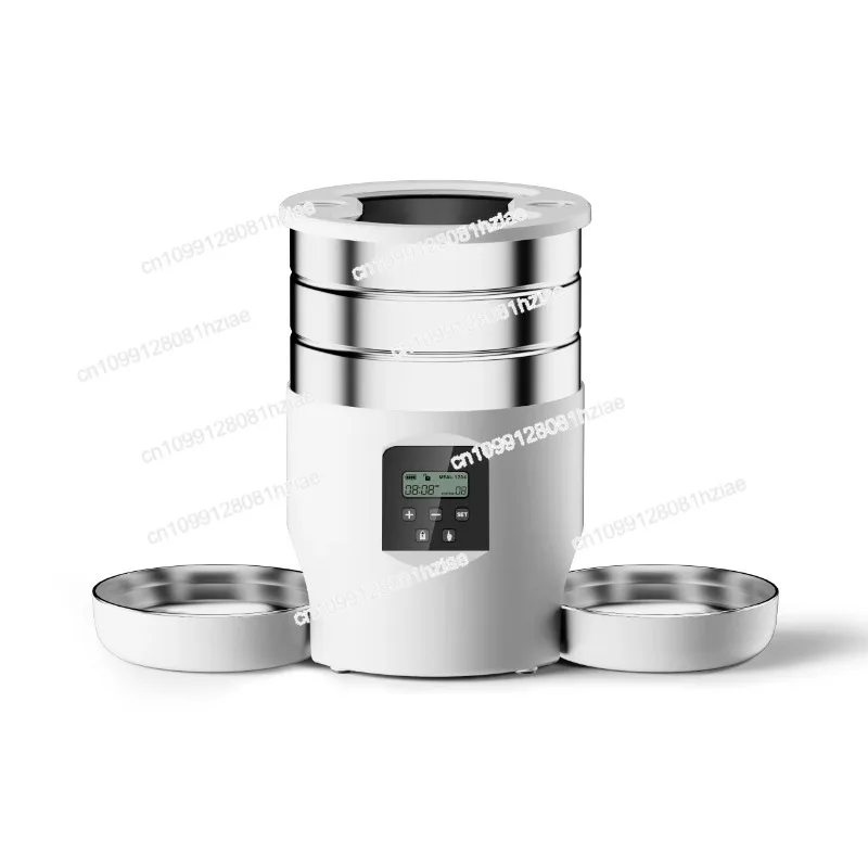 

4.5L Button WiFi Automatic Cat Feeder Includes Two Stainless Steel Bowls Smart Pet Cat and Dogs Food Dispenser Feeder Pet Feeder