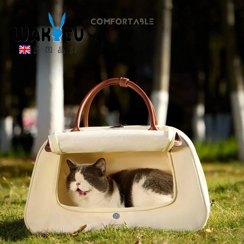 

Wakytu Multifunctional Car Pet Carrier Winter Warm Dog Cat Travel Bag Portable Vehicle Backseat Bed for Small Medium Pets