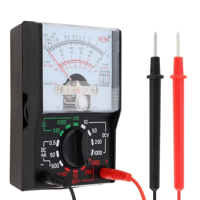 

A7THK-Multimeter, AC/DC Volt 1000V Voltmeter Amp Volt Ohm Voltage Tester Meter With Test Leads And Battery Included