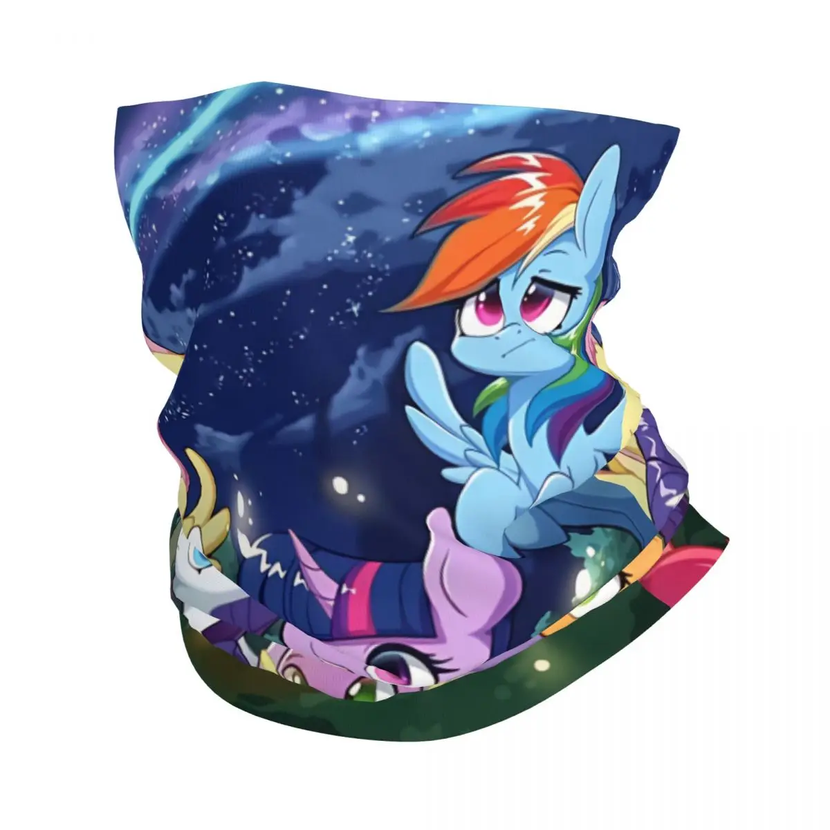 Cartoon Horses Neck Gaiter Face Scarf Cover Neck Gaiter Men Women Bandana Scarf Thin Summer