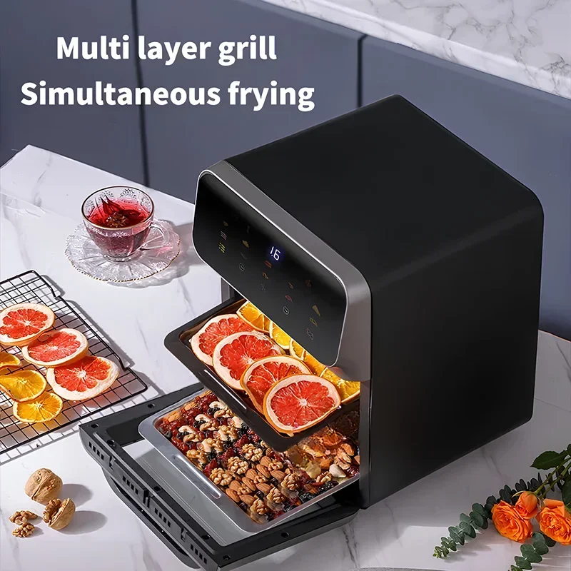 10L NEW Air Fryer Household Electric Oven Smart Air Fryer Kitchen Baking Toaster Rotisserie and Dehydrator Multi-function Oven