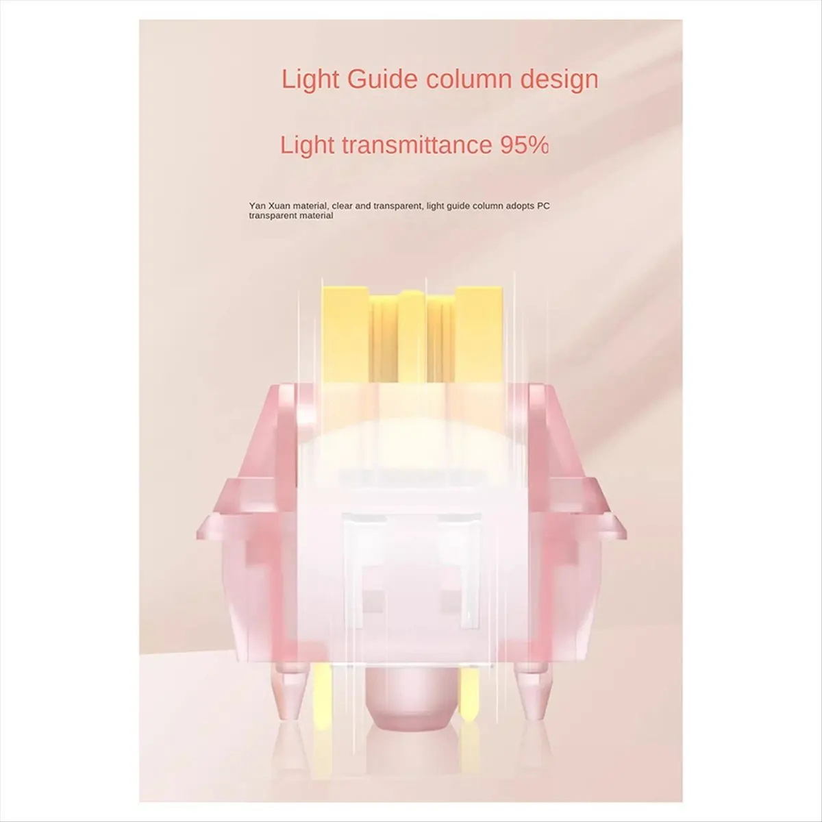 

Механические переключатели (HOPE) V3: бесшумные, линейные, тактильные, 5-контактные, с возможностью горячей замены, предварительно смазанные, PA66, POM, Honey Peach Shaft