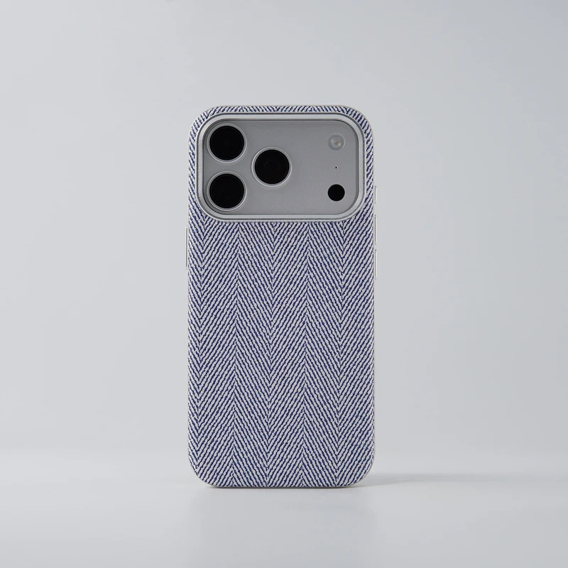 Tech Woven Canvas für MagSafe Handyhülle für iPhone 18 17 17Pro Max 16 Pro 15 Magnetische Kabellose Ladehülle mit Legierungs-Linsen-Schutz – Detail 2