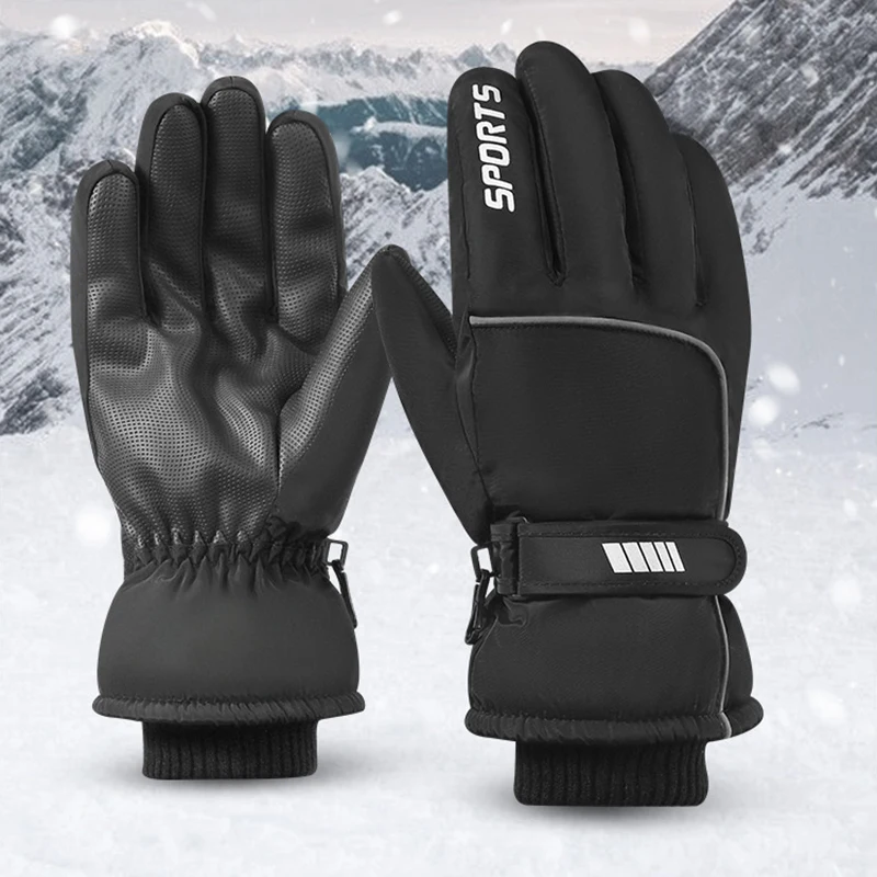 Unisex Professional Warm Winter Skiing Gloves Touch Screen,Outdoor Coldproof -40 degree Snow Gloves,Waterproof Motorcycle Gloves