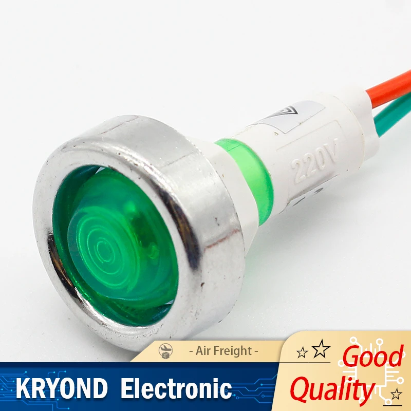 10PCS 10mm 12V LED Indicator Light with 18cm Wire Signal Lamp