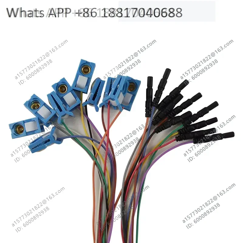 1PC for 1 Integrated Jack Type with Ear Clip Electrode Cable EEG Connection Cable for Jack Type Ear Clip Brain Electrode