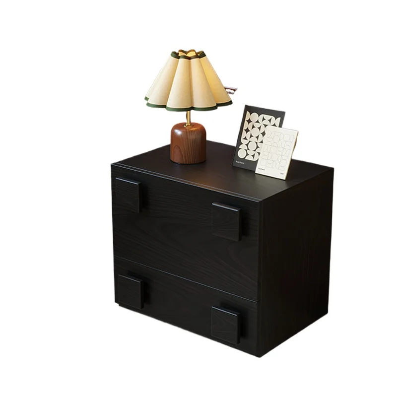 Vintage Style Solid Wood Living Room Cabinet Antique Double-layer Storage Bucket Cabinet Bedroom Furniture Bedside Table