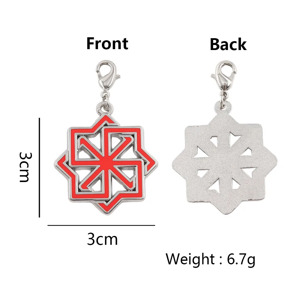 Slavic Molvinets Amulet Keychain Ancient Pagan Symbol Keyring Sacred Geometry Protection Talisman Metal Bag Charm Pendant Gift