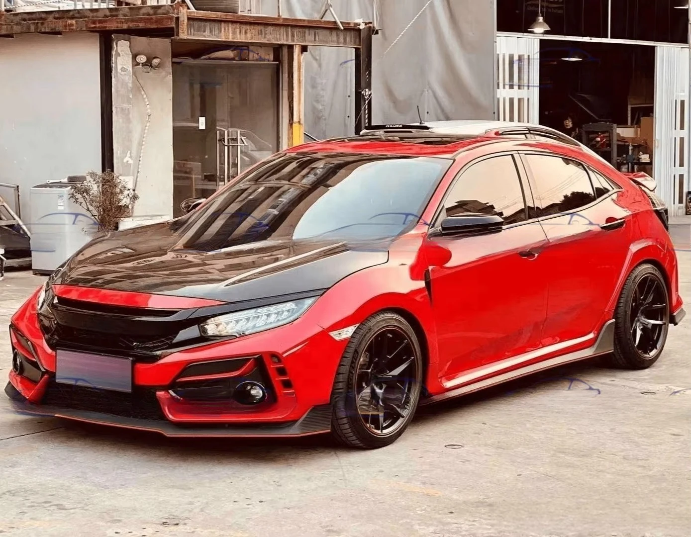 High Quality Full Car Wide Bodykit for FK8 Hatchback 2016-2021 and Sedan Upgrade Type-r Style Body Kits