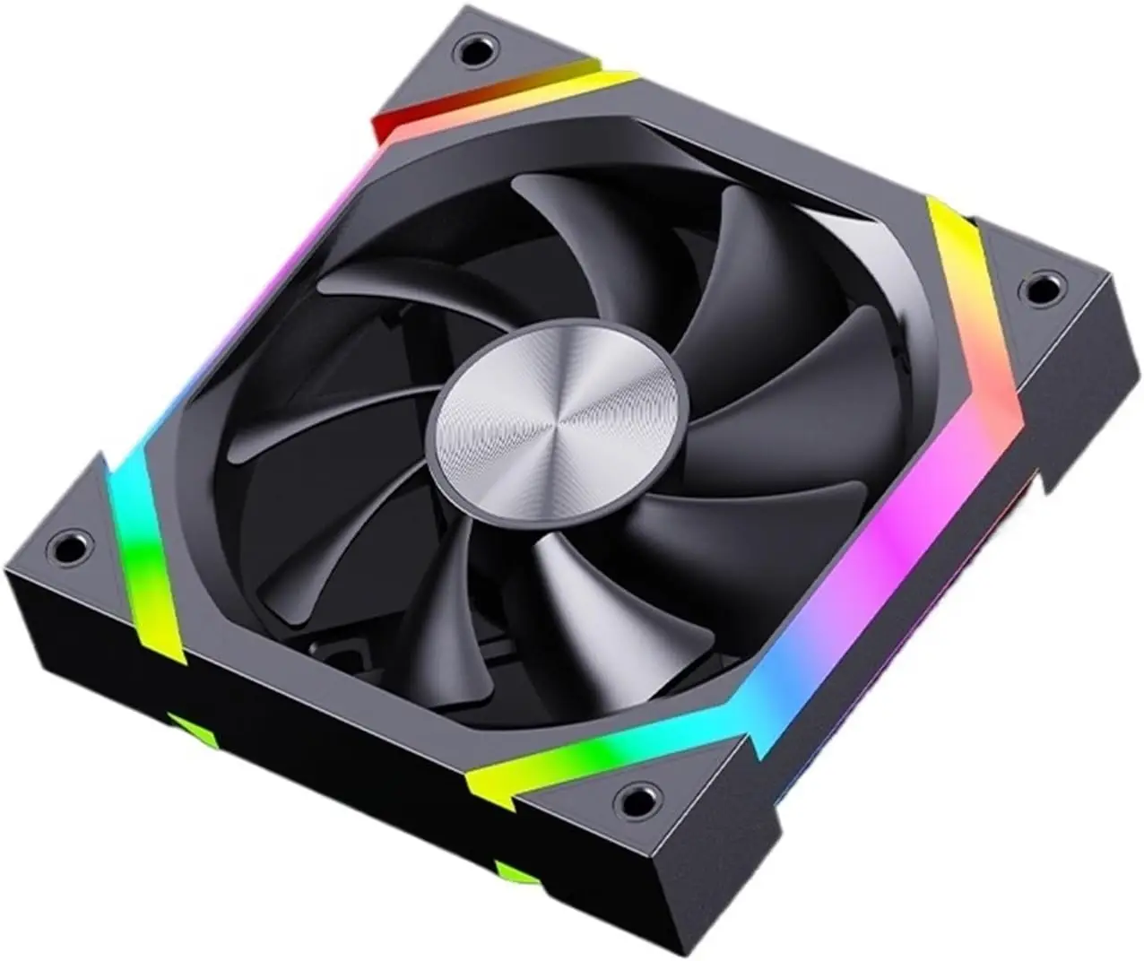 

Вентилятор для компьютерного корпуса ARGB, 120 мм, 4-контактный PWM, охлаждающий вентилятор, DC 12V, 45 CFM/600-1500 об/мин