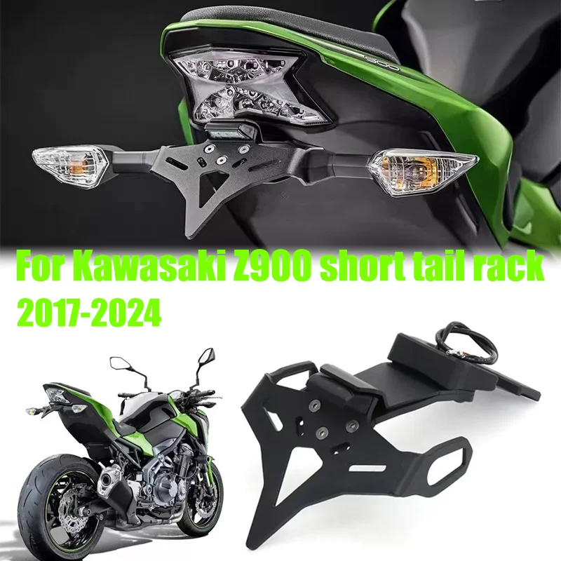 

Motorcycle license plate frame Fender eliminator registration bracket with LED kit for Kawasaki Z900 short tail frame 2017-2024