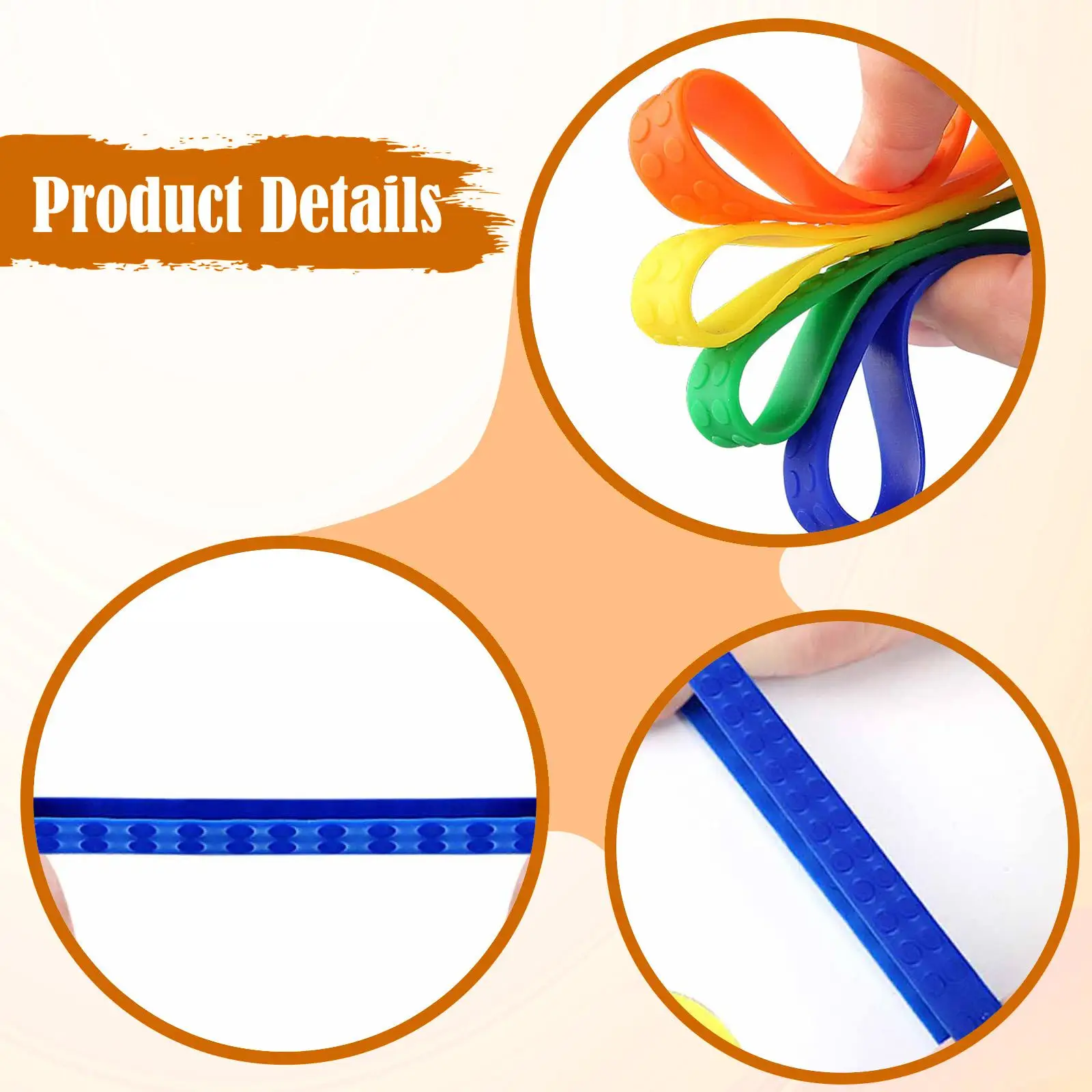 Premium Toe Separator Exercise Bands Silicone Flexibility Resistance Stretch Band for Big Toe Trainer and Yoga