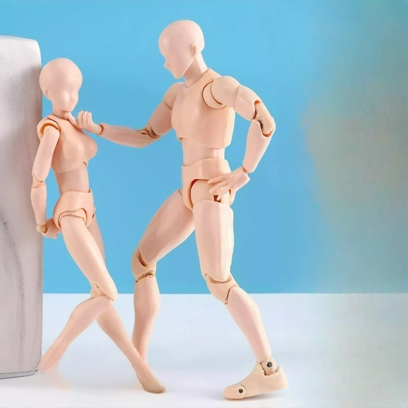 Sommeranimationssaison Ganzkörpergelenke beweglicher Körper männliche und weibliche Animation Schaufensterpuppe Figur Kunst Malerei Puppe, das beste Geschenk