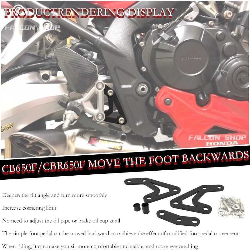 Suitable for Honda CB650F/CBR650F modified foot pedal rear movement CB650R/CBR650R 2014 2015 2016 2018 2019 2021 2022 2023