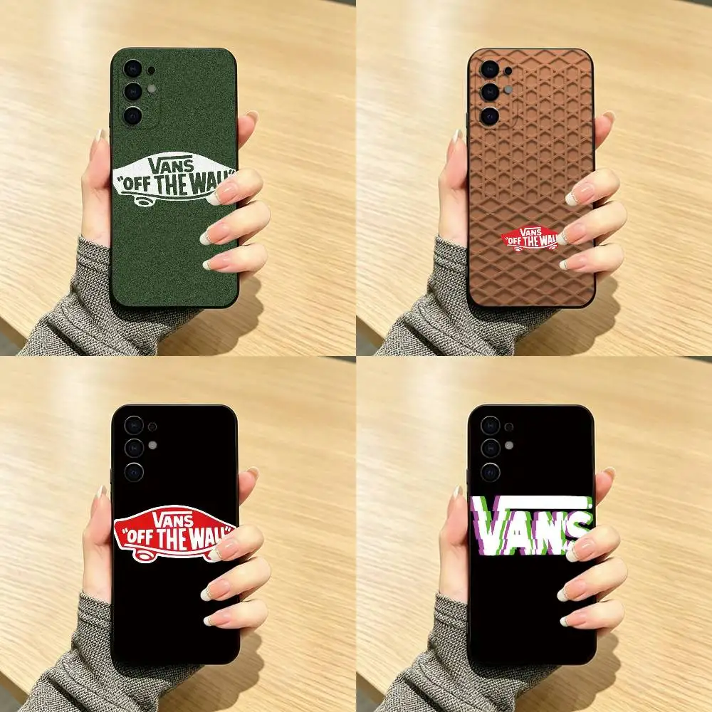 V-vans LOOG Brand Phone Case For Samsung S25,S24,S21,S22,S23,S30,Ultra,S20,Plus,Fe,Soft Silicone Black Cover