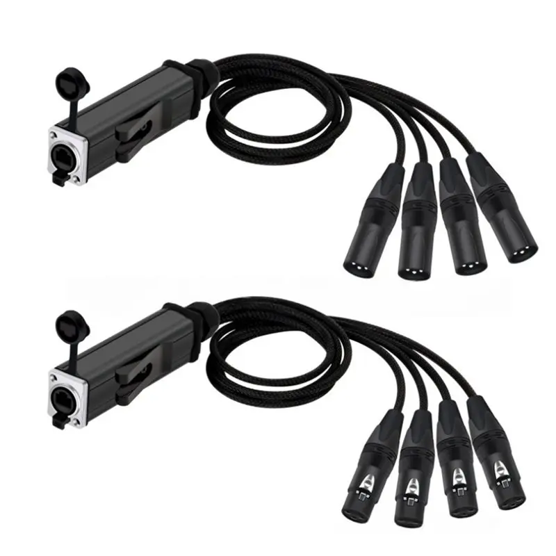 

Winter Essential Multi-Function For Live Stage Audio Lighting Recording Studio STP RJ45 Cat5/6 To 4 Channel XLR 3 Pin Network Ex
