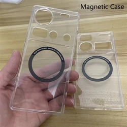 Magnetic Case For ZTE Nubia Z80 Ultra Z70 Ultra Z60 S Pro Z50 5G Silicone Transparent Cover Slim Thin Simple Stylish Bumper