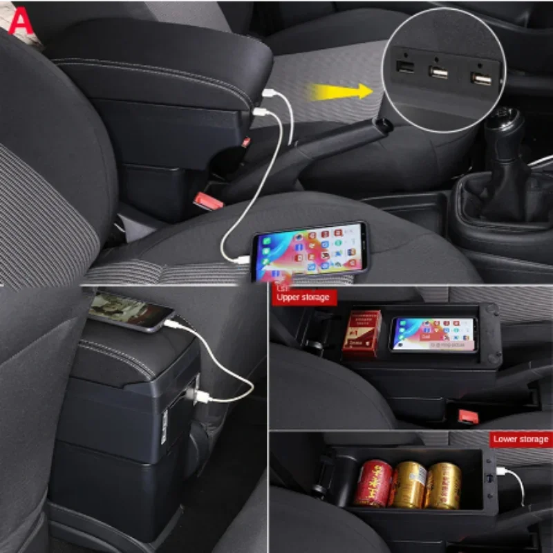 Do podłokietnika Suzuki Vitara części zmodernizowane dedykowane podłokietnik samochdoowy centrum pudełko do przechowywania samochód akcesoria wnętrza USB łatwe do zainstalowania