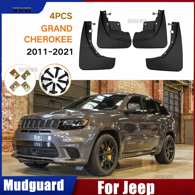 Mud Flaps For Jeep Grand Cherokee 2011-2023 Mudguards Fender Mud Flap Splash Guards Mud Flaps Mudguards