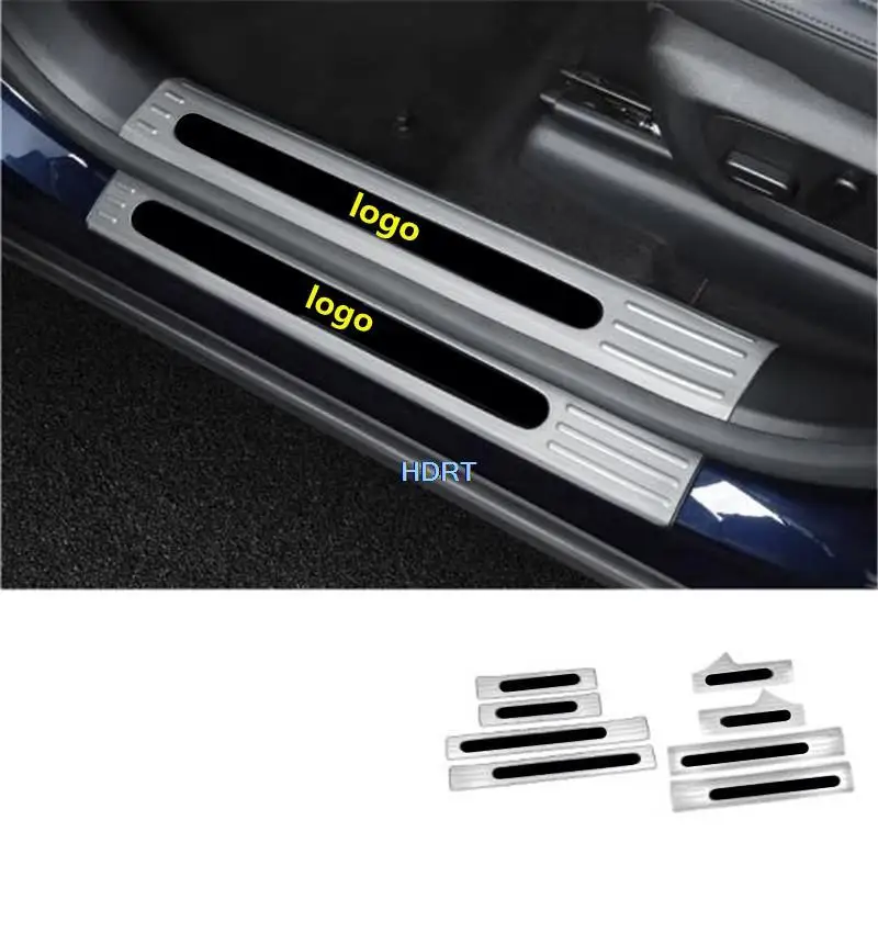 Car Styling For Leapmotor C11 2021 + Door Sill Plate Auto Gate Welcome Pedal Trim Frame Protector Decoration Accessories Cover