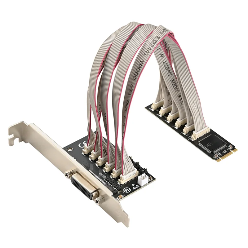 

Well Made-M.2 to 4 последовательных порта RS232 DB9 и 1 порт параллельного принтера DB25 LPT1 Multi Expansion Card B Key M Key NGFF 2280Mm WCH3