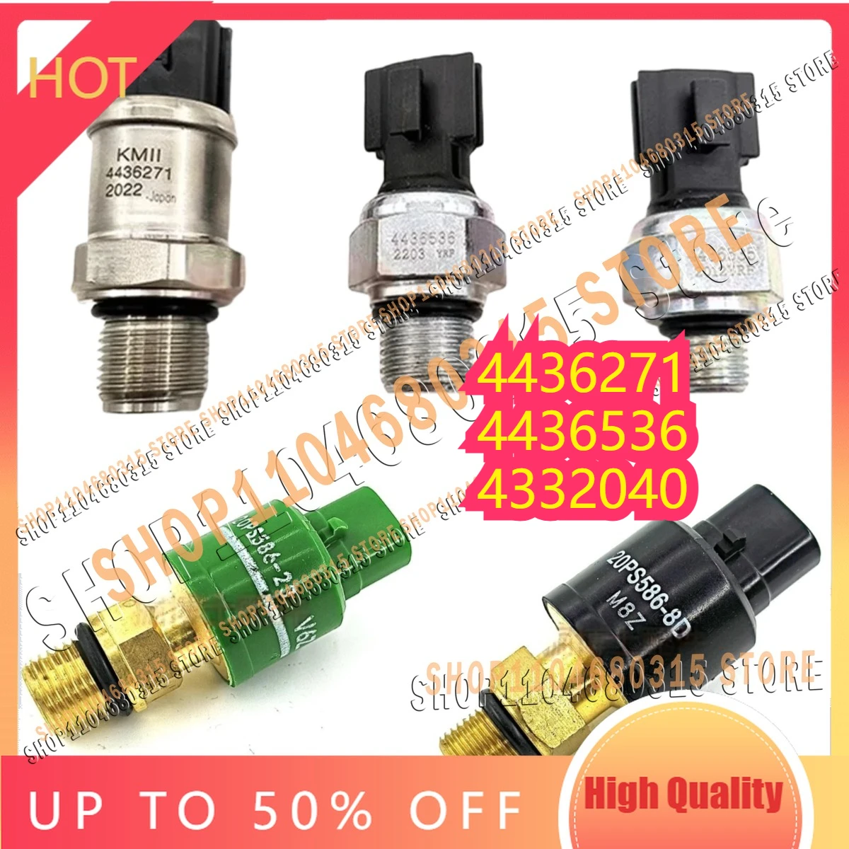 4436271 4436536 4332040 Excavator for 120/200/250/260/330/360-3-6 High Quality Hydraulic Pump High and Low Pressure Sensor